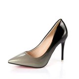 Color Pointed Toe Shallow 10CM High Heels Pumps Women Shoes2023 Office Mixed Colors Thin Heels Rubber Sole Ladies