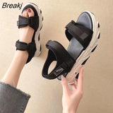 New Adjustable Hook Loop Chunky Sandals Female Wedges Shoes Platform Sport Sandals Womens Shoes Comfort Sneaker