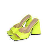 High Heel Sandals Women's Slides Open Toe Thick-Soled Ladies Slippers Party Mules Shoes Women Shoes High Heels