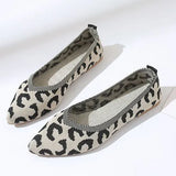 Women Pointed Toe Shallow Flat Shoes Mesh Loafers Soft Bottom Ballet Flats Classic Moccasins Knit Dress Shoes