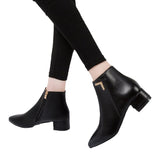 Breakj Boots Women's Slippery 2023 New Martin Boots Tips Thick And Internal Height Locomotive Boots In Good