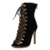 Sexy Chains Rope Sandals Strappy High Heel Gladiator Sandals Women Lace Up Ankle Strap Women Shoes Dress Shoes