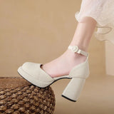 New High Heels Women Mary Janes Lolita Shoes Thick Platform Shoes Sandals Pumps Summer Party Ladies Shoes Mujer