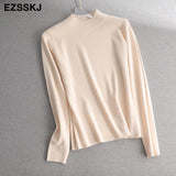 halfneck Sweater Pullover Women Autumn winter Casual long Sleeve basic plus size Sweater For women Female knit