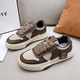 Shoes Women's Sneakers New Muffin Thick Bottom Khaki Black White Color Matching Fashion Women's Shoes Casual Sports