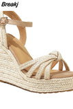 Platform Sandals For Women Wedges Ankle Strap Open Toe Espadrille Wedge Summer Women Sandals Shoes Great