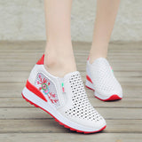 Platform Sneakers Breathable Women Shoes Slip on Women Shoes Casual Height Increasing