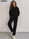 Pieces Set Women Knitted Tracksuit Turtleneck Sweater + Carrot Jogging Pants Pullover 2021 Sweater Set CHIC Knitted