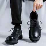 Breakj 2023 New Youth Thick Bottom British Wind Father Shoes Round Head Thick Top Fashion Casual Fashion Shoes