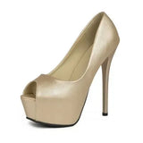 Cm Thin Heels Model Catwalk Super High-Heel Fish Mouth Single Shoes Sexy Wild Womens Shoes Temperament High Heels Party