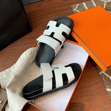 Breakj The New Summer Slippers Are Velcro Solid Color Casual