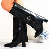 Breakj Trouser Boots Women 2025 Autumn And Winter New High-Heeled Long Boots Thin And Knee Fashion Boots