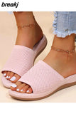 Women Sandals Summer Casual Sandals Slip On Flat Elastic Force Women Shoes Outdoor Sandals For Beach Light Slipper Zapatos