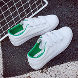 New Fashion Women Shoes Casual High Platform Hole PU Leather Striped Simple Women Casual White Shoes Sneakers Shoes