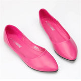 Leather Flat Shoes Woman Hand-sewn LeatherLoafers Cowhide SpringCandy colorCasualShoes Women Flats Women