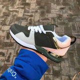 Women Sneaker Autumn Casual Breathable Suede Leather Platform Sport Shoes Fashion Running Walking Lace Up Ladies Shoes
