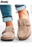 Women Retro Shoes Slip on Mules Ladies Comfort Flats Female New Plus Size 43 Casual Men Summer Flat Clogs Zapatos