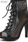 Women's Sandals Fashion Sexy Slim High Heels Elegant Women's Boots and Ankle Boots Summer Ballroom Dance Short Boots