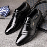 New Fashion Mens Leather Shoes Wedding Business Dress Nightclubs Oxfords Breathable Working Lace Up