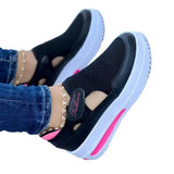 Flats New Thick Soled Comfortable Shoes Women Hollow Out Women's Shoes Retro Sneakers Women Shoe Moccasins Plus Size