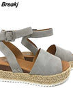 Wedges Shoes 2023 Trend Women High Heels Chaussures Platform Sandals Summer Footwear for Woman Leopard Plus Size 42