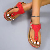 Summer Beach Flip-Flops Casual Bright Diamond Shiny Cork Slippers Ladies Open Toe Sandals Ladies Slippers Plus Size