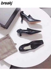 Square Toe High Heels Pumps Women Autumn Shoes Party Dress 2023 Spring Footwear Retro Female Work Pumps Zapatillas