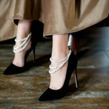 White Pearl Embellished Wedding Dress Shoes Bride Cut-out Stiletto Heels Pointed Toe Pumps 12cm White Blue