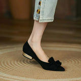 for Woman 2023 Office Women's Summer Footwear Pointed Toe Yellow Low Heel Elegant Fashion Trend on Promotion High