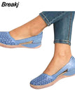 Women Sandals Summer Ladies Slides Shoes Leather Breathable Slippers Women Sandals Outside Casual Flats Retro
