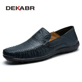 Soft Leather Men Loafers New Handmade Casual Shoes Men Moccasins For Men Split Leather Flat Shoes Big size