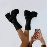 Genuine Leather Ankle Boots Shoes Women Fashion Mid Calf Ankle Women Boots Female Winter INS Botas De Mujer Size