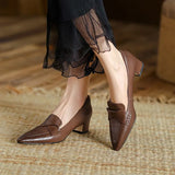 for Women 2023 Moccasins Ladies Summer Footwear Pointed Toe Loafers Formal Black Free Shipping Offer Spring Non Slip 39
