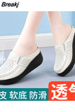 Spring Autumn Women Flats Platform Loafers Ladies Genuine Leather Comfort Wedge Moccasins Orthopedic Slip On Casual