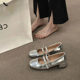 for Women 2023 Hot Sale Mary Janes Women's High Heels Fashion Belt Buckle Daily Pumps Women Retro Square Toe High