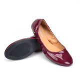 Summer Women Flat Shoes Super Soft PU Leather Ballet Flats Shoes Ladies Red Round Toe Classic Solid Dancing Shoes For