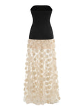 Design-Sense T-Mear Dress Woman 2025 Spring/Summer New Fashion Round Screen Splicing High-End Coloring