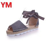 6 Colours Women Sandals Plus 35-44 Summer Shoes With Platform Female Ankle Strap Flat Sandalias Mujer Casual Beach Femme
