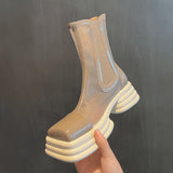 Thin Boots Women's Hollow Mesh Breathable High-heeled Sandals Summer New Platform Women's Boots
