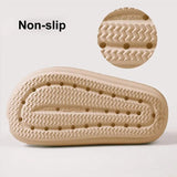 Soft Sole Pillow Slippers for Women Double Buckle Thick Platform Cloud Slides Sandals Woman Summer Non-Slip Flip