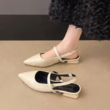 Breakj 2025 New Flat-Bottomed Sandals Soft Leather Tip-To-Head Shallow Sandals Women's