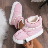 Waterproof Platform Snow Boots Women Warm Plush Lining Slip On Ankle Boots Woman Non Slip Thick Bottom Cotton