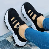 Autumn New Women's Fashion Hollow Designer Thick-soled Wedge Sports Shoes Outdoor Casual Walking Women's Vulcanized