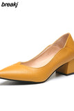 Color Office Ladies Pumps Hot Sale Spring Party Wedding High Heel Shoes Woman Pointed Toe Retro Pumps Size 34-40