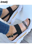 Women Sandals Summer Heels Sandals With Wedges Shoes For Women Peep Toe Platform Sandalias Mujer Brand Shoes On Heel Luxury