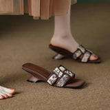 Breakj Slippers Women Wear The New Summer 2024 Fashion Small Fragrance Fashion Delicate And Sophisticated Sense Cool