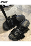 New Summer Women Outside Holiday Beach Platform Slipper Casual Thick Sole Non-slip Slide
