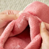 Thicken Warm Plush Home Slippers Women Thick Sole Solid Color Indoor Couple Cotton Shoes Soft Comfy Fuzzy Slippers