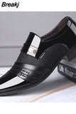 Men Slip on Men Dress Oxfords Fashion Business Dress Men Shoes 2023 New Classic Leather Men'S Suits Shoes Man