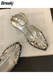 Summer Flat Heel Women Sandal Fashion New Brand Gold Narrow Band Ladies Slingback Shoes Ankle Srtrap Dress